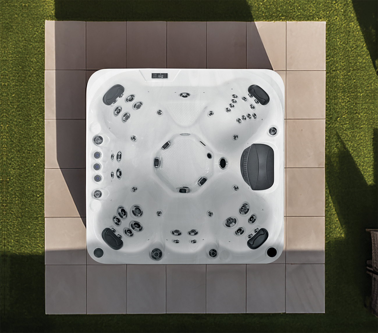Seville Hot Tub overhead spa view