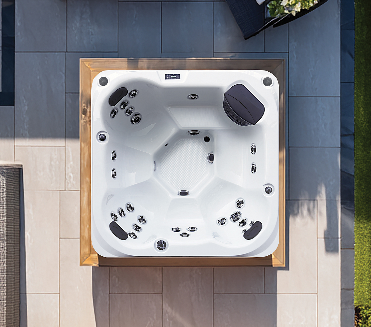 St Tropez Hot Tub overhead spa view
