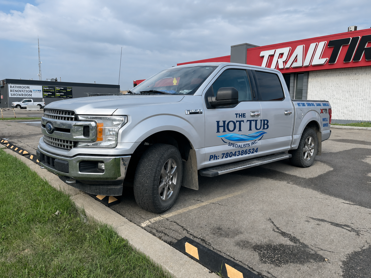 The Hot Tub Specialists service truck for Edmonton field service